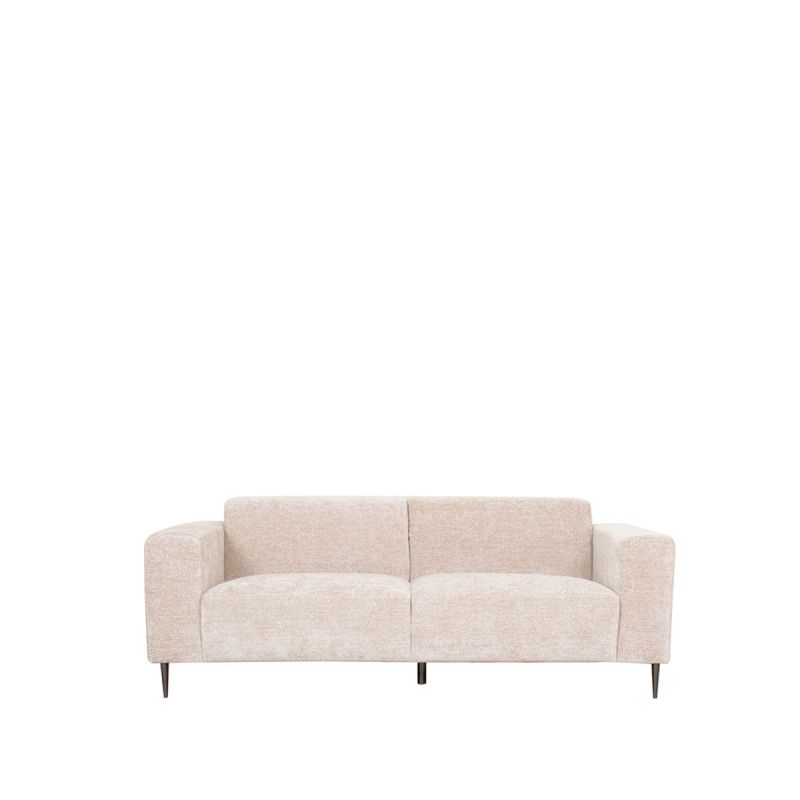 Bank Eden 3-Zits 207x87x78 cm - Naturel Elite | Zwart Metaal