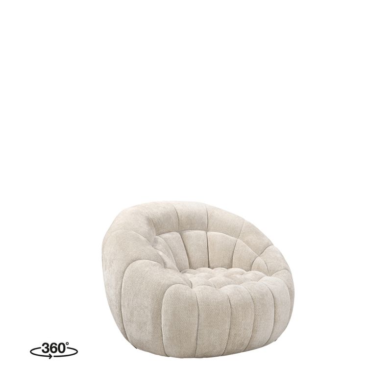 Draaifauteuil Cloud 115x104x80 cm Naturel Elite
