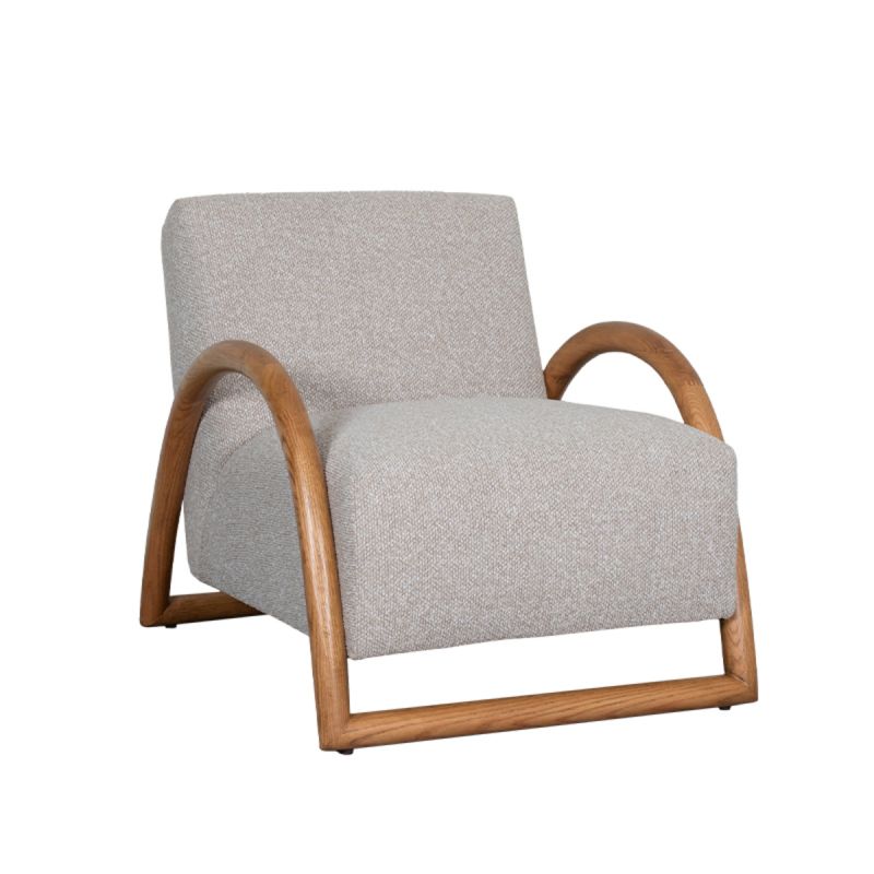 Fauteuil Viggo 70x90x74 cm Naturel Royal Boucle | Naturel Eiken