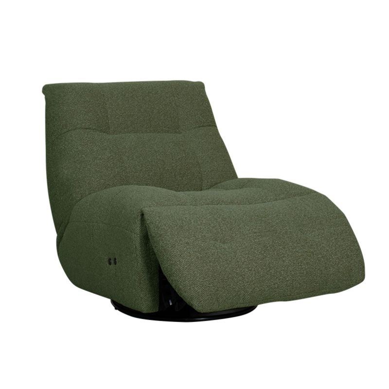 Elektrische Fauteuil Relax and Recharge 90x110x95 cm Forest Royal Boucle | Zwart Metaal