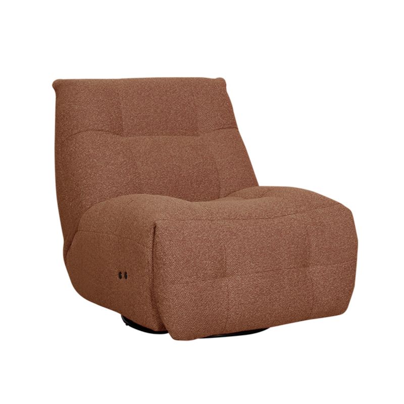 Elektrische Fauteuil Relax and Recharge 90x110x95 cm Coral Royal Boucle | Zwart Metaal