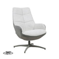 Draaifauteuil Winston 73x82x106 cm Forest Microvezel | Naturel Canyon | Taupe Metaal