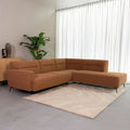Hoekbank Bolzano Rechts 270x227x80 cm - Coral Royal Boucle | Zwart Metaal