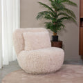 Draaifauteuil Doodle 90x87x73 cm Creme Fluffy