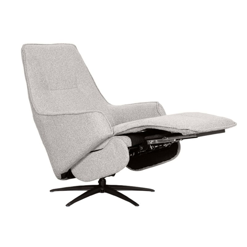 Elektrische Fauteuil Odense 68x87x110 cm Naturel Royal Boucle | Zwart Metaal