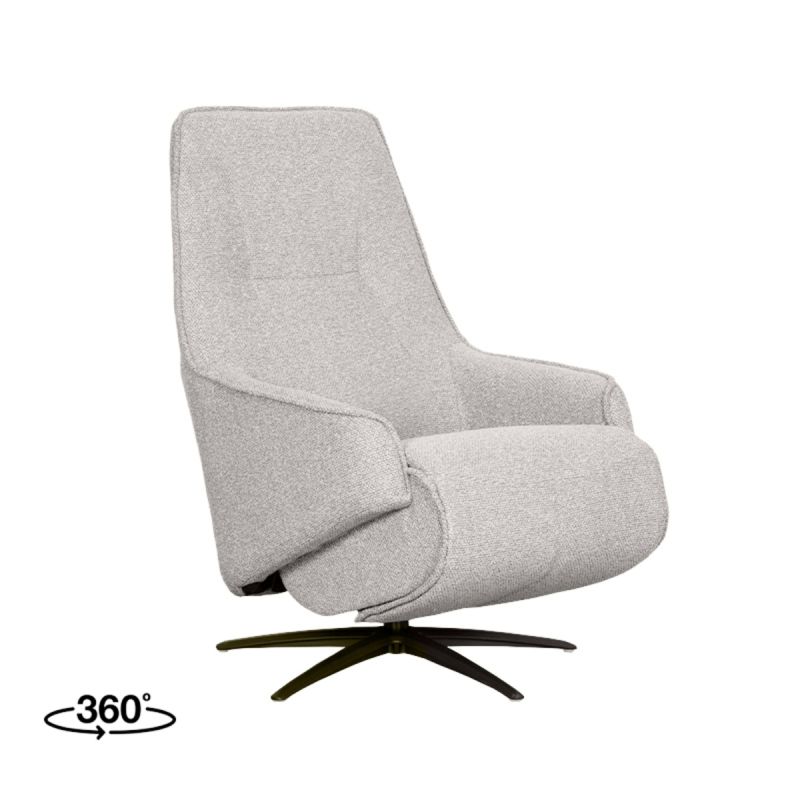 Elektrische Fauteuil Odense 68x87x110 cm Naturel Royal Boucle | Zwart Metaal