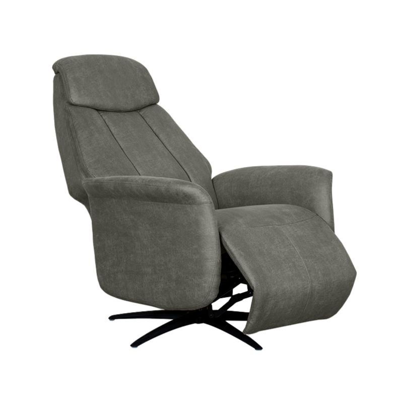 Elektrische Fauteuil Oslo 79x87x112 cm Taupe Micro Suede | Zwart Metaal