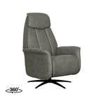 Elektrische Fauteuil Oslo 79x87x112 cm Taupe Micro Suede | Zwart Metaal