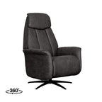 Elektrische Fauteuil Oslo 79x87x112 cm Antraciet Micro Suede | Zwart Metaal