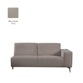 Bank Nero 2,5-Zits Arm Rechts Voorstaand 177x95x80 cm - Taupe Micro Suede | Zwart Metaal