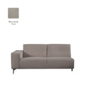 Bank Nero 2,5-Zits Arm Links Voorstaand 177x95x80 cm - Taupe Micro Suede | Zwart Metaal