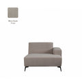 Bank Nero Longchair Arm Rechts Voorstaand 117x151x80 cm - Taupe Micro Suede | Zwart Metaal