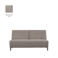 Bank Nero 2,5-Zits Zonder Arm 152x95x80 cm - Taupe Micro Suede | Zwart Metaal