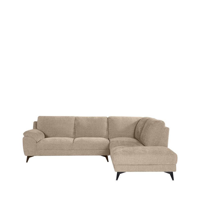 Hoekbank Santino Rechts 257x215x85 cm - Clay Elite | Zwart Metaal