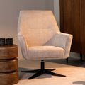 Draaifauteuil Tod 76x75x90 cm Clay Elite | Zwart Metaal