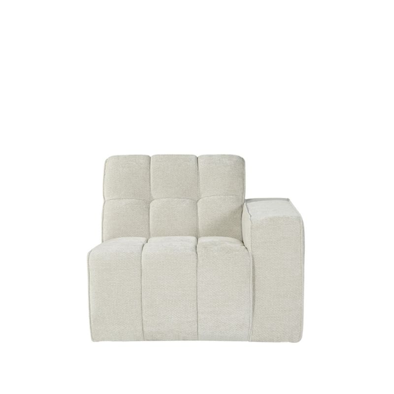 Bank Valentino 1,5-Zits Arm Rechts Voorstaand 100x98x83 cm - Naturel Elite | Zwart Hout