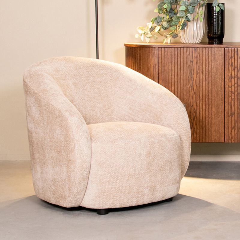 Fauteuil Alby 82x88x81 cm Naturel Elite
