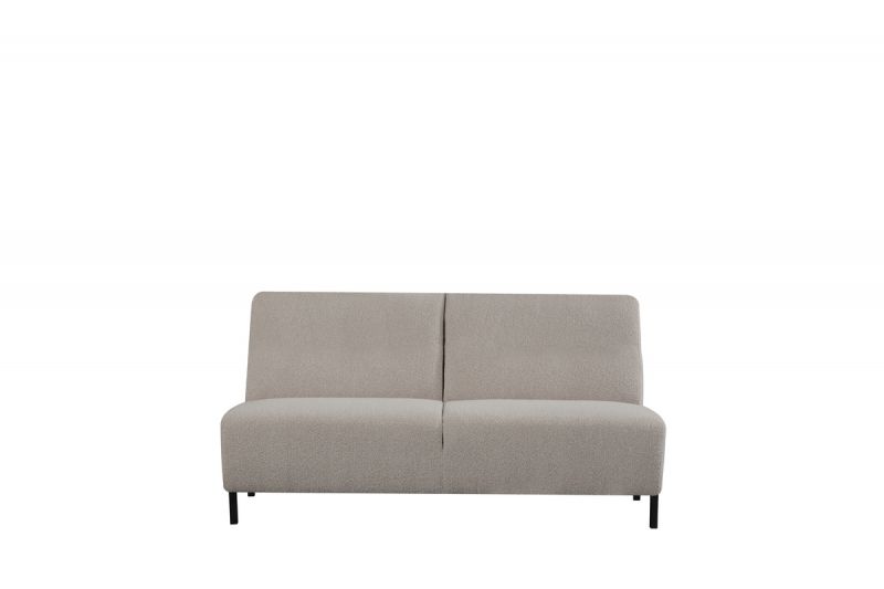 Bank Nero 2,5-Zits Zonder Arm 152x95x80 cm - Naturel Boucle | Zwart Metaal