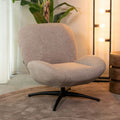 Draaifauteuil Clayton 82x89x91 cm Taupe Canyon | Zwart Metaal