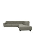 Hoekbank Bolzano Rechts 270x227x80 cm - Mushroom Royal Boucle | Zwart Metaal