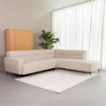 Hoekbank Bolzano Rechts 270x227x80 cm - Naturel Royal Boucle | Zwart Metaal