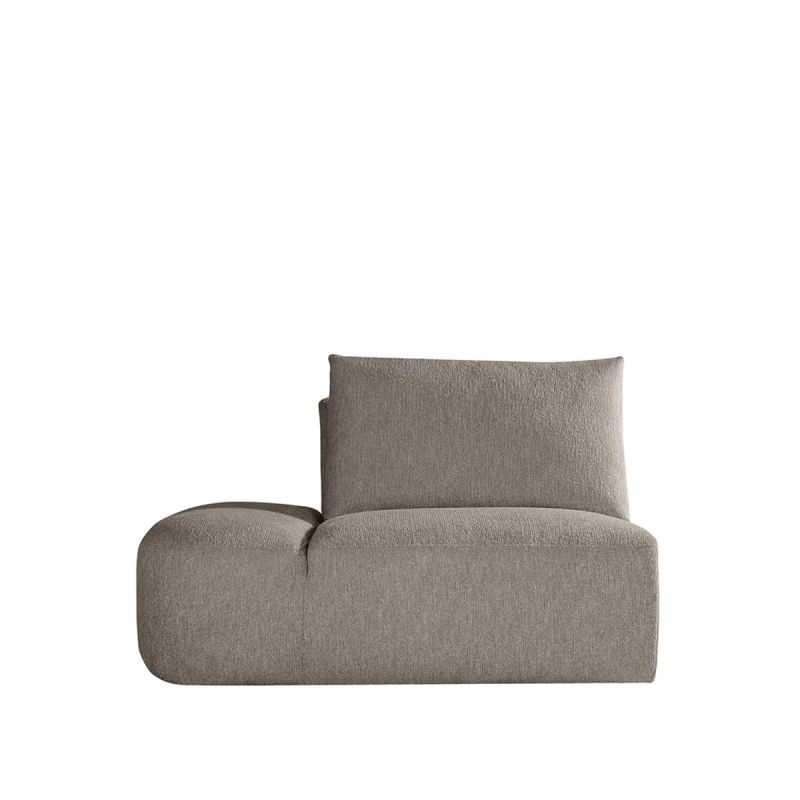 Bank Rocca Ottomane Links Voorstaand 134x97x77 cm - Taupe Canyon | Zwart Hout