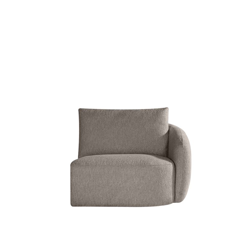 Bank Rocca 1,5-Zits Arm Rechts Voorstaand 104x97x77 cm - Taupe Canyon | Zwart Hout