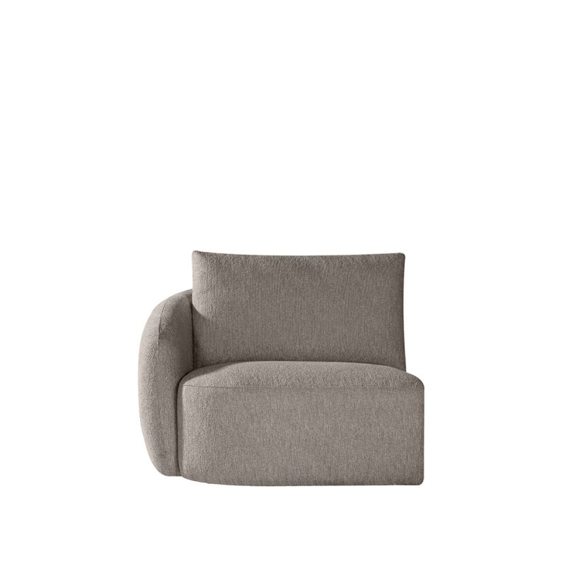 Bank Rocca 1,5-Zits Arm Links Voorstaand 104x97x77 cm - Taupe Canyon | Zwart Hout