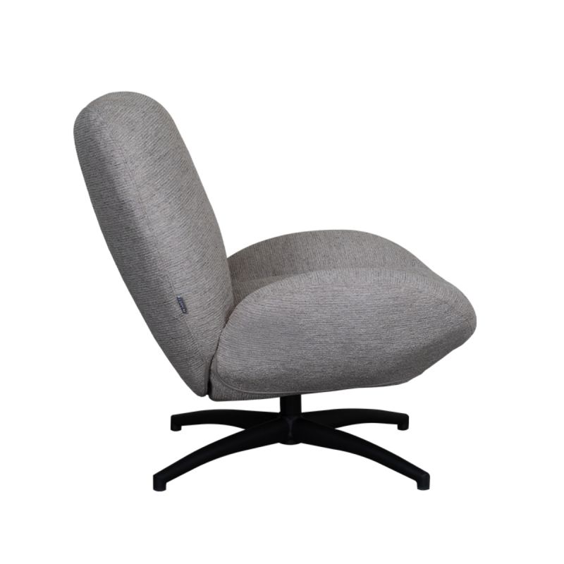Draaifauteuil Clayton 82x89x91 cm Khaki Canyon | Zwart Metaal