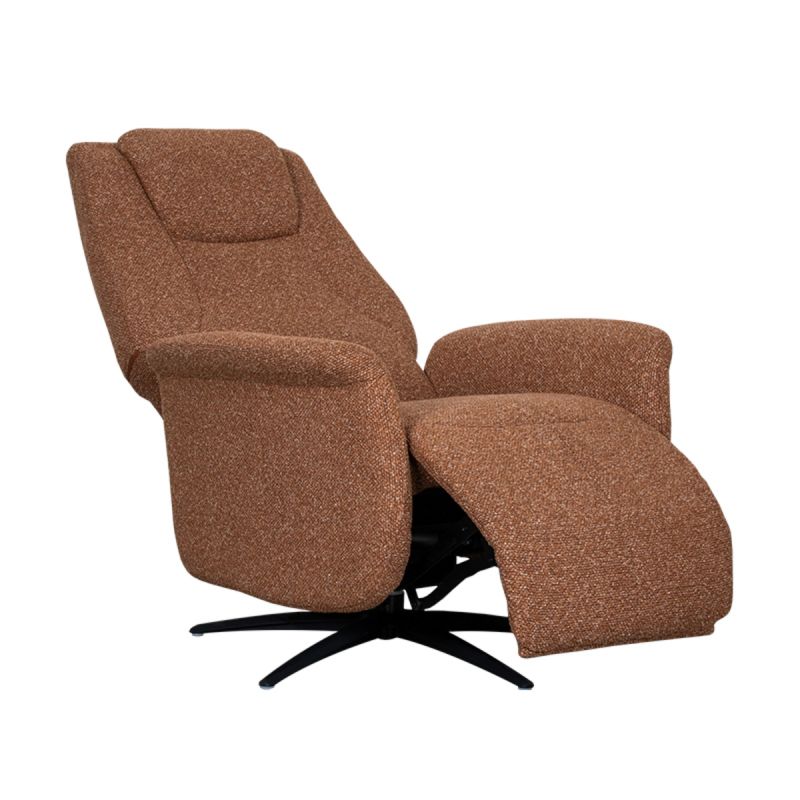 Elektrische Fauteuil Stockholm 77x87x112 cm Coral Royal Boucle | Zwart Metaal