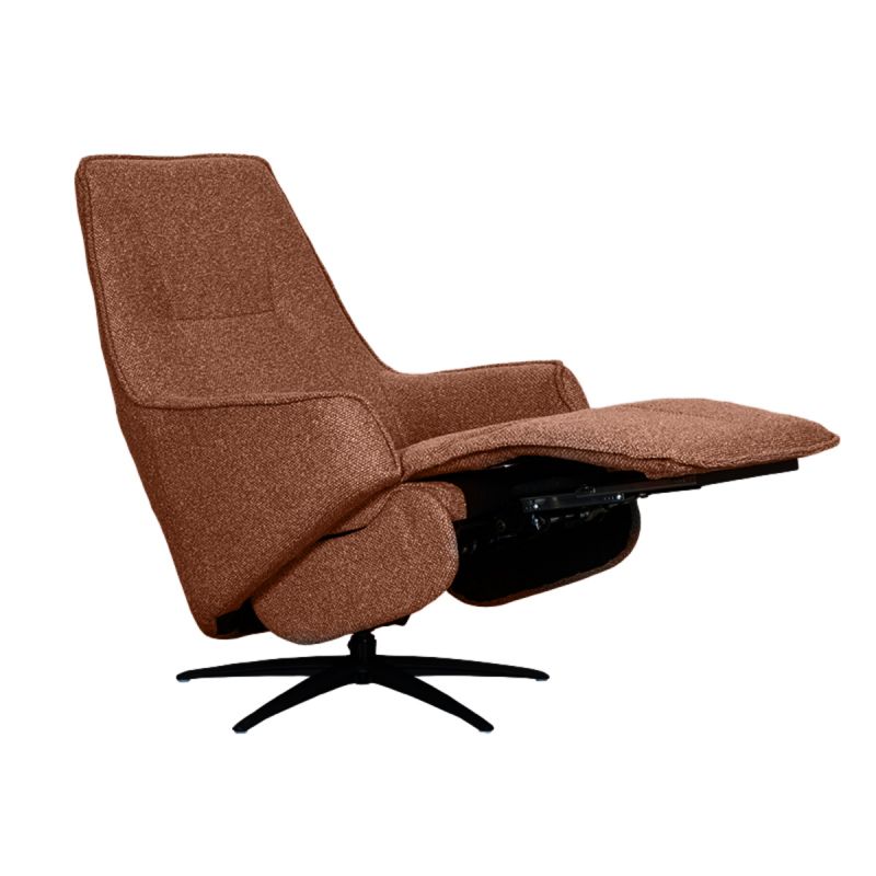 Elektrische Fauteuil Odense 68x87x110 cm Coral Royal Boucle | Zwart Metaal