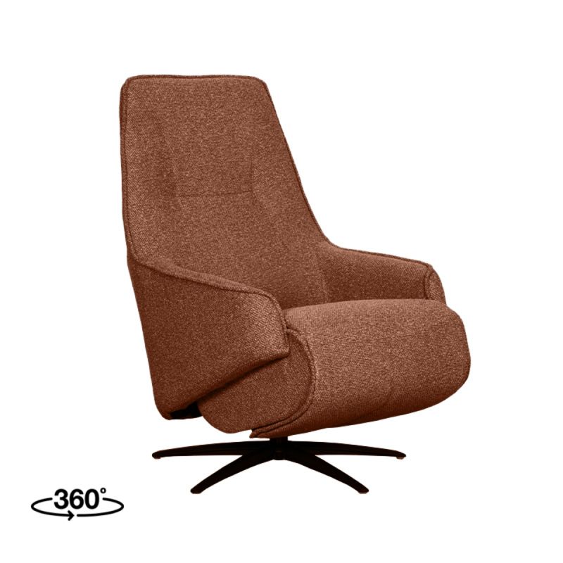 Elektrische Fauteuil Odense 68x87x110 cm Coral Royal Boucle | Zwart Metaal