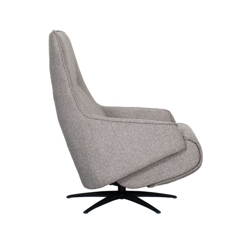 Elektrische Fauteuil Odense 68x87x110 cm Mushroom Royal Boucle | Zwart Metaal