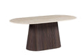 KIMBERLY BROWN DT OVAL 180X90X75 FLINTSTONE FAUX MIRABLE TOP