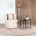 Fauteuil Evy 65x65x75 cm Naturel Velours