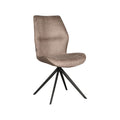 Eetkamerstoel Comfy 48x64x91 cm Taupe Micro Suede | Zwart Metaal