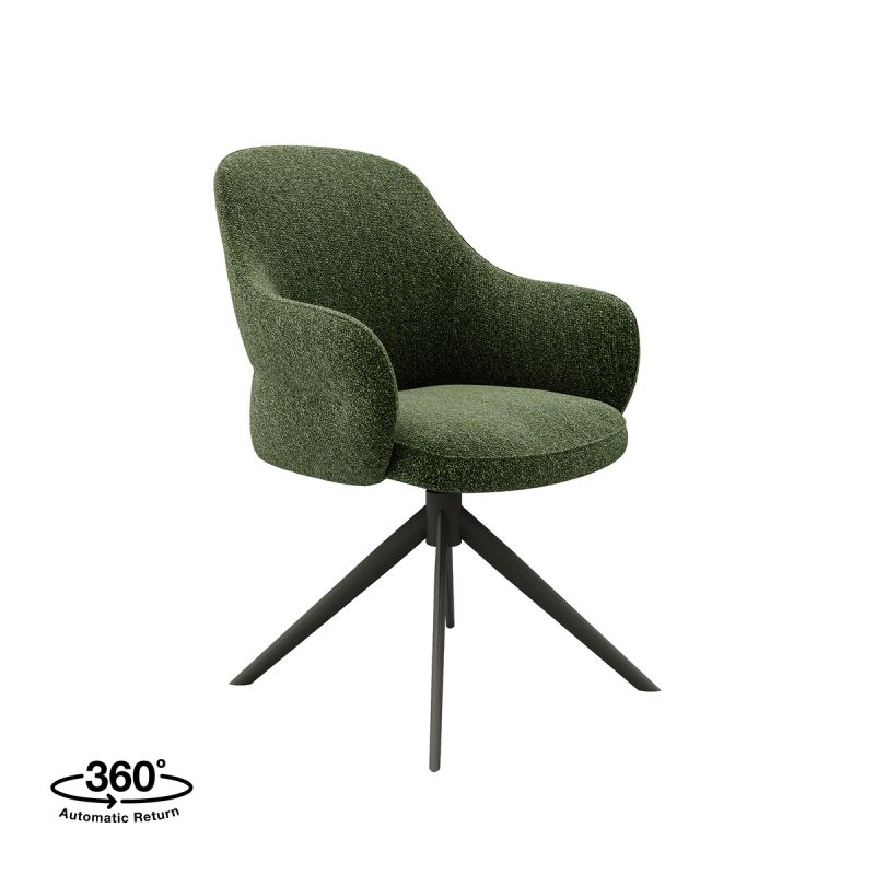 Eetkamerstoel Bern 61x66x91 cm Forest Royal Boucle | Forest Metaal