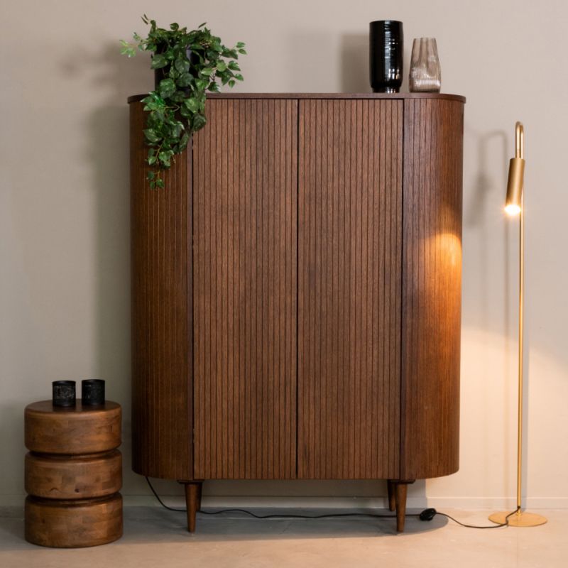 Hoge Kast Oliva 125x47x158 cm Walnoot Eiken