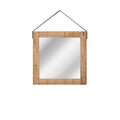 Spiegel 60x2x60 cm| M Naturel Mangohout | Cognac Leder