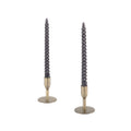 Set Kandelaars 8x8x13 cm Antiek Goud Metaal