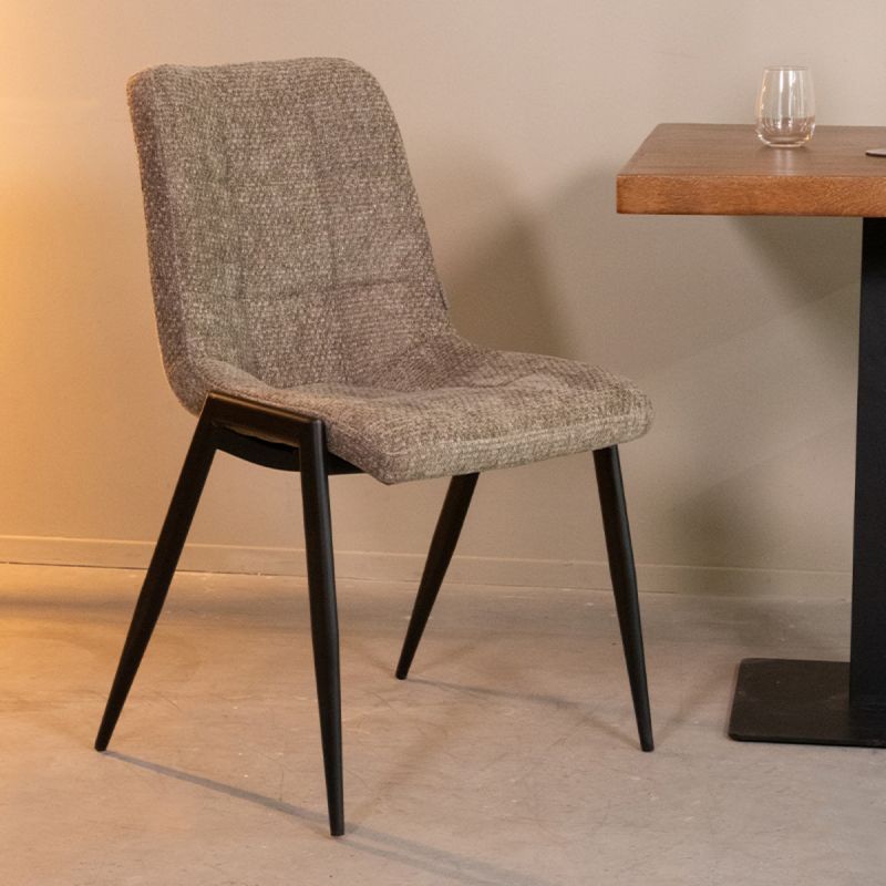 Eetkamerstoel Noor 51x41x84 cm Hunter Elite | Zwart Metaal
