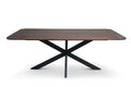 Mango tafels met facetrand – rechthoek afgerond bruin sandblasted