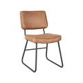 Eetkamerstoel Noah 47x61x85 cm Cognac Micro Suede | Zwart Metaal