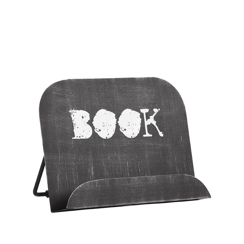 Kookboekstandaard 27x14x20 cm Antiek Zwart Metaal