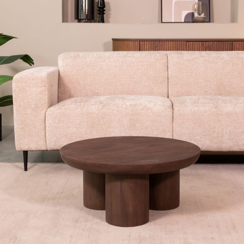 Salontafel Olly 90x90x37 cm Espresso Mangohout