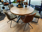 Napels eettafel rond (mango) – naturel