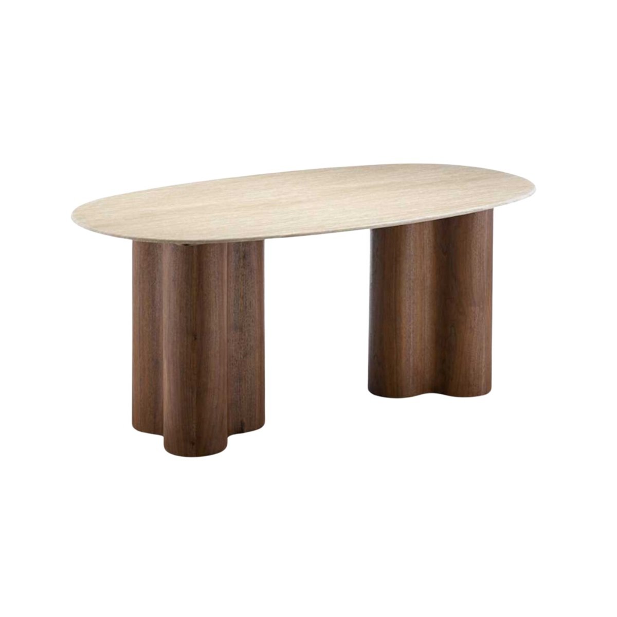 Tokyo BROWN DT OVAL 220X110X75 FLINTSTONE FAUX MARBLE TOP