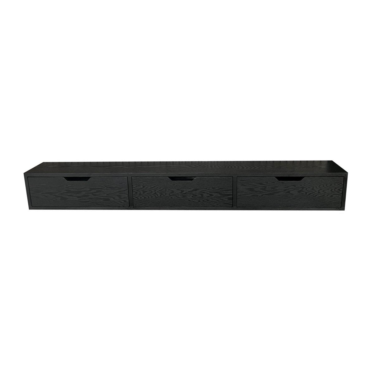 WALL CABINET BLACK VENEER PLAIN 160X24X20