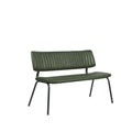 Eetkamerbank Gusto 120x63x81 cm Hunter Kunstleder | Zwart Metaal