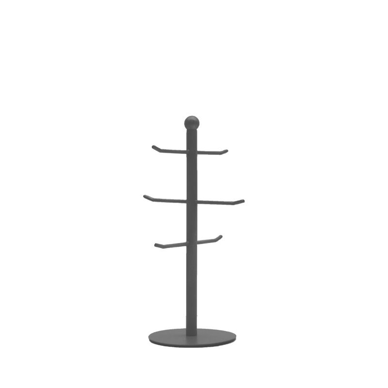 Beker Toren 13x13x33 cm Antiek Grijs Metaal